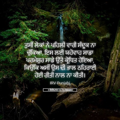 Picture 05 - 1 ਇਤਿਹਾਸ 15:13 PANIRV - ਤੁਸੀਂ ਲੋਕਾਂ ਨੇ - Bible Verse Picture