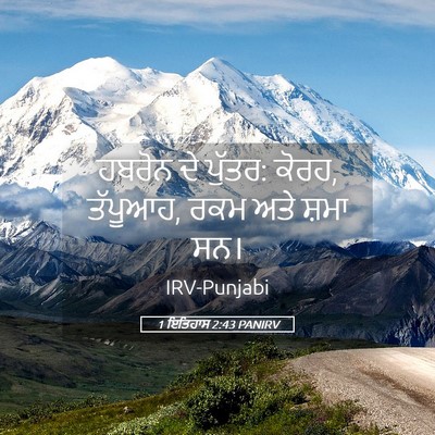 Picture 05 - 1 ਇਤਿਹਾਸ 2:43 PANIRV - ਹਬਰੋਨ ਦੇ ਪੁੱਤਰ: - Bible Verse Picture