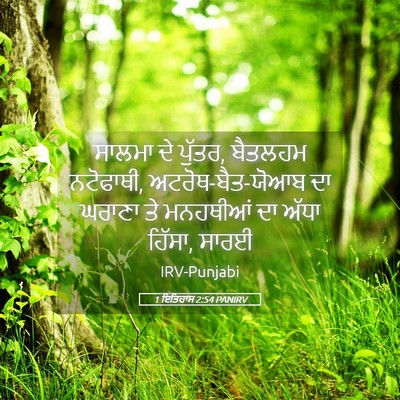 Picture 05 - 1 ਇਤਿਹਾਸ 2:54 PANIRV - ਸਾਲਮਾ ਦੇ ਪੁੱਤਰ, - Bible Verse Picture