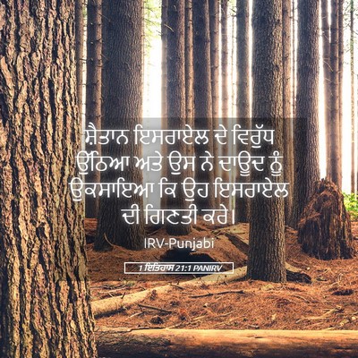 Picture 05 - 1 ਇਤਿਹਾਸ 21:1 PANIRV - ਸ਼ੈਤਾਨ ਇਸਰਾਏਲ ਦੇ - Bible Verse Picture