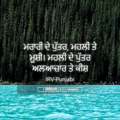 Picture 05 - 1 ਇਤਿਹਾਸ 23:21 PANIRV - ਮਰਾਰੀ ਦੇ ਪੁੱਤਰ, - Bible Verse Picture