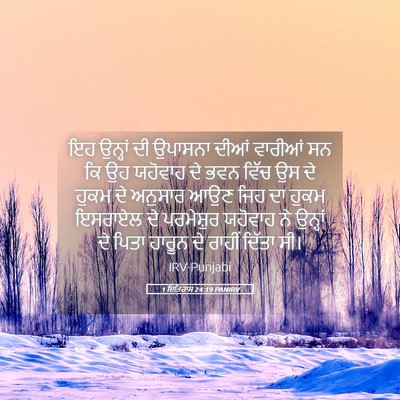 Picture 05 - 1 ਇਤਿਹਾਸ 24:19 PANIRV - ਇਹ ਉਨ੍ਹਾਂ ਦੀ - Bible Verse Picture