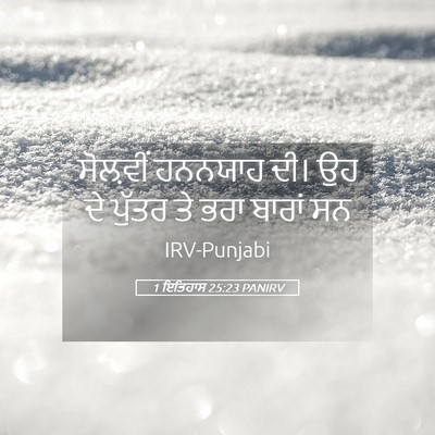 Picture 05 - 1 ਇਤਿਹਾਸ 25:23 PANIRV - ਸੋਲ਼ਵੀਂ ਹਨਨਯਾਹ - Bible Verse Picture