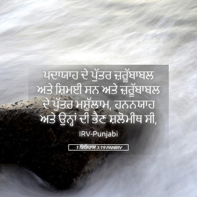 Picture 05 - 1 ਇਤਿਹਾਸ 3:19 PANIRV - ਪਦਾਯਾਹ ਦੇ ਪੁੱਤਰ - Bible Verse Picture