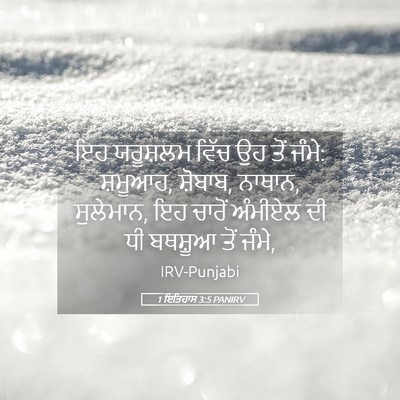 Picture 05 - 1 ਇਤਿਹਾਸ 3:5 PANIRV - ਇਹ ਯਰੂਸ਼ਲਮ ਵਿੱਚ ਉਹ - Bible Verse Picture