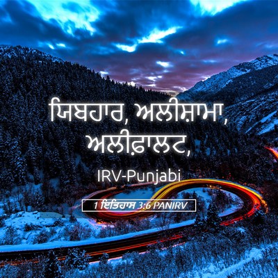 Picture 05 - 1 ਇਤਿਹਾਸ 3:6 PANIRV - ਯਿਬਹਾਰ, ਅਲੀਸ਼ਾਮਾ, - Bible Verse Picture