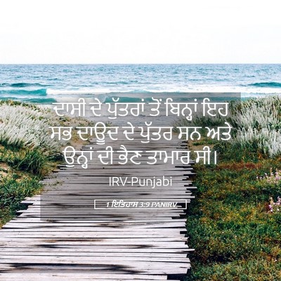 Picture 05 - 1 ਇਤਿਹਾਸ 3:9 PANIRV - ਦਾਸੀ ਦੇ ਪੁੱਤਰਾਂ - Bible Verse Picture