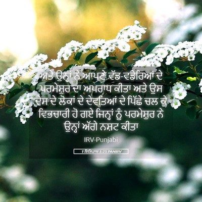 Picture 05 - 1 ਇਤਿਹਾਸ 5:25 PANIRV - ਅਤੇ ਉਨ੍ਹਾਂ ਨੇ ਆਪਣੇ - Bible Verse Picture