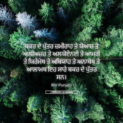 Picture 05 - 1 ਇਤਿਹਾਸ 7:8 PANIRV - ਬਕਰ ਦੇ ਪੁੱਤਰ - Bible Verse Picture