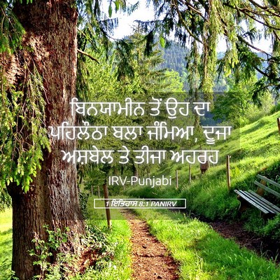 Picture 05 - 1 ਇਤਿਹਾਸ 8:1 PANIRV - ਬਿਨਯਾਮੀਨ ਤੋਂ ਉਹ ਦਾ - Bible Verse Picture