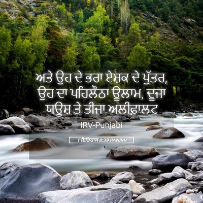 Picture 05 - 1 ਇਤਿਹਾਸ 8:39 PANIRV - ਅਤੇ ਉਹ ਦੇ ਭਰਾ ਏਸ਼ਕ - Bible Verse Picture