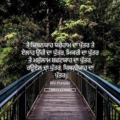 Picture 05 - 1 ਇਤਿਹਾਸ 9:8 PANIRV - ਤੇ ਯਿਬਨਯਾਹ ਯਰੋਹਾਮ - Bible Verse Picture