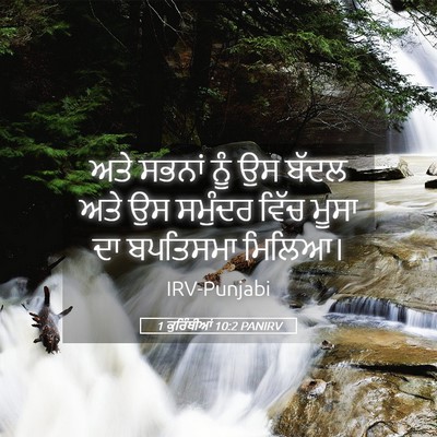 Picture 05 - 1 ਕੁਰਿੰਥੀਆਂ 10:2 PANIRV - ਅਤੇ ਸਭਨਾਂ ਨੂੰ ਉਸ - Bible Verse Picture