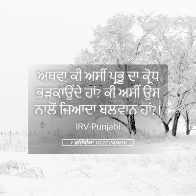 Picture 05 - 1 ਕੁਰਿੰਥੀਆਂ 10:22 PANIRV - ਅਥਵਾ ਕੀ ਅਸੀਂ ਪ੍ਰਭੂ - Bible Verse Picture