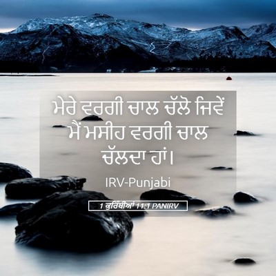 Picture 05 - 1 ਕੁਰਿੰਥੀਆਂ 11:1 PANIRV - ਮੇਰੇ ਵਰਗੀ ਚਾਲ ਚੱਲੋ - Bible Verse Picture