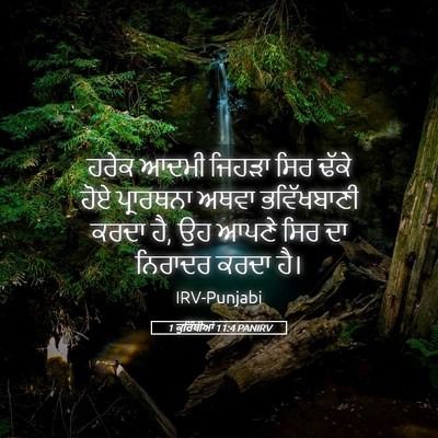 Picture 05 - 1 ਕੁਰਿੰਥੀਆਂ 11:4 PANIRV - ਹਰੇਕ ਆਦਮੀ ਜਿਹੜਾ - Bible Verse Picture