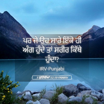 Picture 05 - 1 ਕੁਰਿੰਥੀਆਂ 12:19 PANIRV - ਪਰ ਜੇ ਉਹ ਸਾਰੇ ਇੱਕੋ - Bible Verse Picture