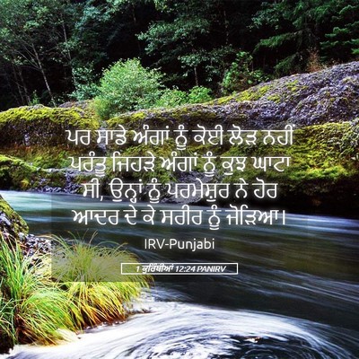 Picture 05 - 1 ਕੁਰਿੰਥੀਆਂ 12:24 PANIRV - ਪਰ ਸਾਡੇ ਅੰਗਾਂ ਨੂੰ - Bible Verse Picture