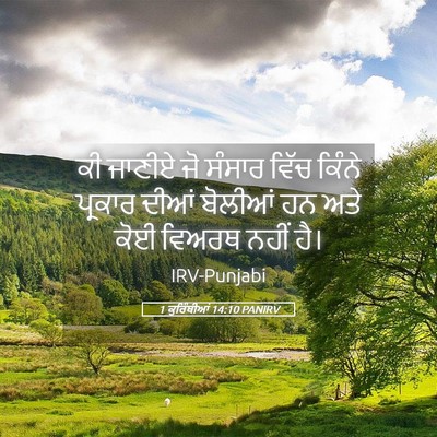 Picture 05 - 1 ਕੁਰਿੰਥੀਆਂ 14:10 PANIRV - ਕੀ ਜਾਣੀਏ ਜੋ ਸੰਸਾਰ - Bible Verse Picture