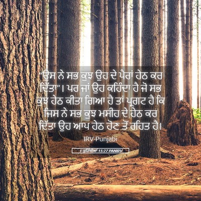 Picture 05 - 1 ਕੁਰਿੰਥੀਆਂ 15:27 PANIRV - “ਉਸ ਨੇ ਸਭ ਕੁਝ ਉਹ ਦੇ - Bible Verse Picture