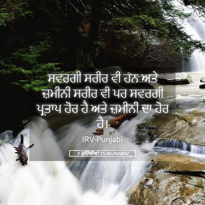 Picture 05 - 1 ਕੁਰਿੰਥੀਆਂ 15:40 PANIRV - ਸਵਰਗੀ ਸਰੀਰ ਵੀ ਹਨ - Bible Verse Picture
