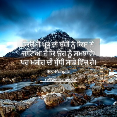 Picture 05 - 1 ਕੁਰਿੰਥੀਆਂ 2:16 PANIRV - ਕਿਉਂ ਜੋ ਪ੍ਰਭੂ ਦੀ - Bible Verse Picture