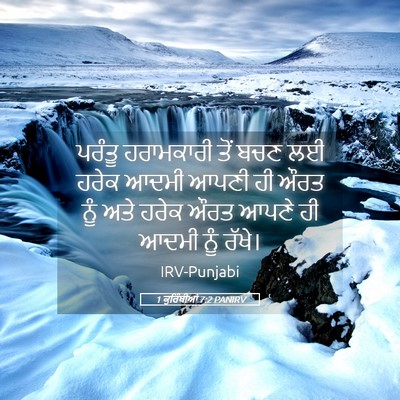 Picture 05 - 1 ਕੁਰਿੰਥੀਆਂ 7:2 PANIRV - ਪਰੰਤੂ ਹਰਾਮਕਾਰੀ - Bible Verse Picture
