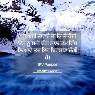 Picture 05 - 1 ਤਿਮੋਥਿਉਸ 1:8 PANIRV - ਪਰ ਅਸੀਂ ਜਾਣਦੇ ਹਾਂ - Bible Verse Picture