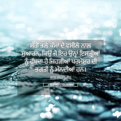 Picture 05 - 1 ਤਿਮੋਥਿਉਸ 2:10 PANIRV - ਸਗੋਂ ਭਲੇ ਕੰਮਾਂ ਦੇ - Bible Verse Picture