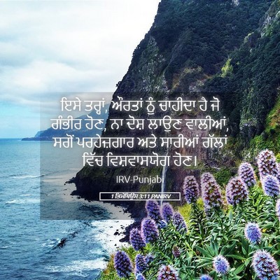 Picture 05 - 1 ਤਿਮੋਥਿਉਸ 3:11 PANIRV - ਇਸੇ ਤਰ੍ਹਾਂ, ਔਰਤਾਂ - Bible Verse Picture