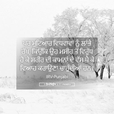 Picture 05 - 1 ਤਿਮੋਥਿਉਸ 5:11 PANIRV - ਪਰ ਮੁਟਿਆਰ - Bible Verse Picture