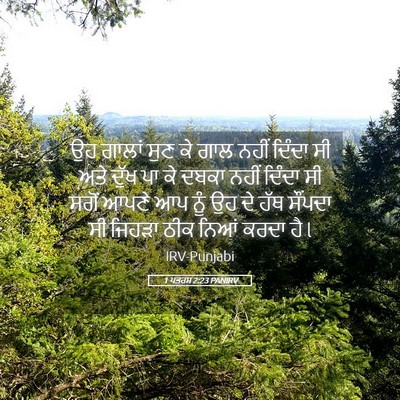 Picture 05 - 1 ਪਤਰਸ 2:23 PANIRV - ਉਹ ਗਾਲਾਂ ਸੁਣ ਕੇ ਗਾਲ - Bible Verse Picture