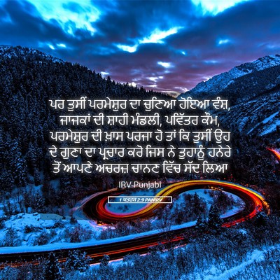 Picture 05 - 1 ਪਤਰਸ 2:9 PANIRV - ਪਰ ਤੁਸੀਂ ਪਰਮੇਸ਼ੁਰ - Bible Verse Picture