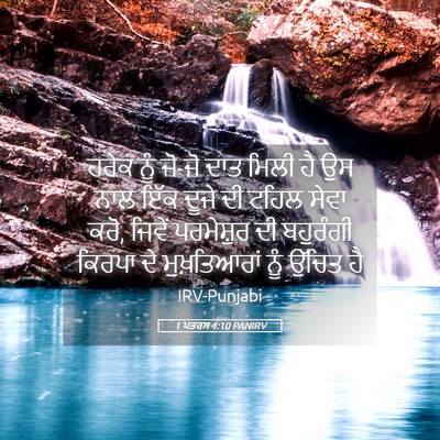 Picture 05 - 1 ਪਤਰਸ 4:10 PANIRV - ਹਰੇਕ ਨੂੰ ਜੋ-ਜੋ ਦਾਤ - Bible Verse Picture