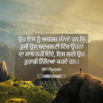 Picture 05 - 1 ਪਤਰਸ 4:4 PANIRV - ਉਹ ਇਸ ਨੂੰ ਅਚਰਜ਼ - Bible Verse Picture