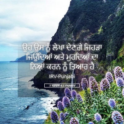 Picture 05 - 1 ਪਤਰਸ 4:5 PANIRV - ਉਹ ਉਸ ਨੂੰ ਲੇਖਾ - Bible Verse Picture