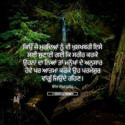 Picture 05 - 1 ਪਤਰਸ 4:6 PANIRV - ਕਿਉਂ ਜੋ ਮੁਰਦਿਆਂ - Bible Verse Picture