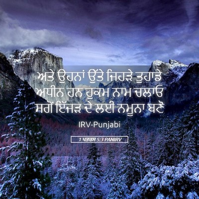 Picture 05 - 1 ਪਤਰਸ 5:3 PANIRV - ਅਤੇ ਉਹਨਾਂ ਉੱਤੇ - Bible Verse Picture