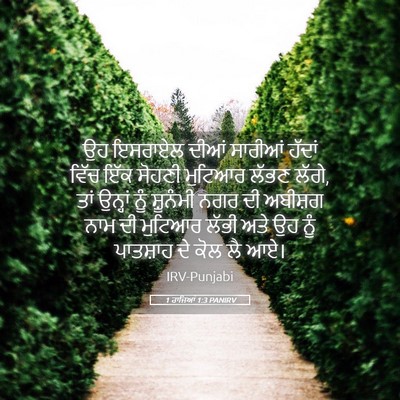 Picture 05 - 1 ਰਾਜਿਆਂ 1:3 PANIRV - ਉਹ ਇਸਰਾਏਲ ਦੀਆਂ - Bible Verse Picture