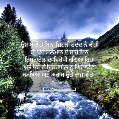 Picture 05 - 1 ਰਾਜਿਆਂ 11:25 PANIRV - ਉਸ ਬਦੀ ਤੋਂ ਬਿਨਾਂ - Bible Verse Picture