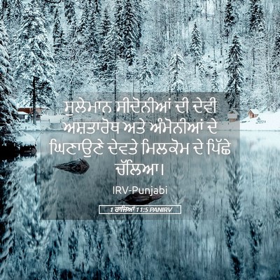Picture 05 - 1 ਰਾਜਿਆਂ 11:5 PANIRV - ਸੁਲੇਮਾਨ ਸੀਦੋਨੀਆਂ - Bible Verse Picture