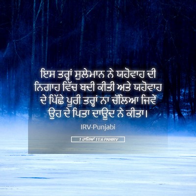 Picture 05 - 1 ਰਾਜਿਆਂ 11:6 PANIRV - ਇਸ ਤਰ੍ਹਾਂ ਸੁਲੇਮਾਨ - Bible Verse Picture