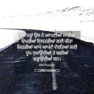 Picture 05 - 1 ਰਾਜਿਆਂ 11:8 PANIRV - ਇਸੇ ਤਰ੍ਹਾਂ ਉਸ ਨੇ - Bible Verse Picture