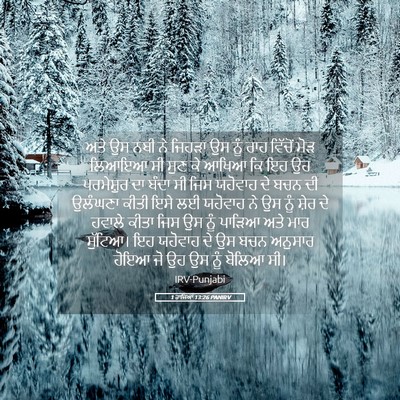 Picture 05 - 1 ਰਾਜਿਆਂ 13:26 PANIRV - ਅਤੇ ਉਸ ਨਬੀ ਨੇ ਜਿਹੜਾ - Bible Verse Picture