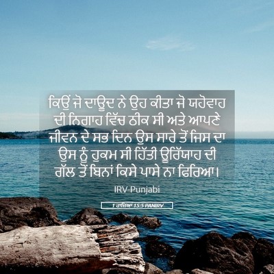 Picture 05 - 1 ਰਾਜਿਆਂ 15:5 PANIRV - ਕਿਉਂ ਜੋ ਦਾਊਦ ਨੇ ਉਹ - Bible Verse Picture