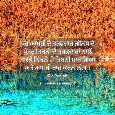 Picture 05 - 1 ਰਾਜਿਆਂ 16:22 PANIRV - ਪਰ ਆਮਰੀ ਦੇ ਤਰਫਦਾਰ - Bible Verse Picture