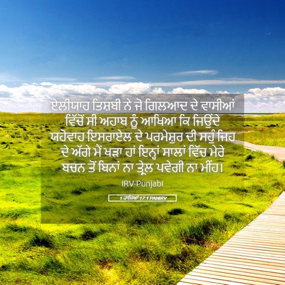 Picture 05 - 1 ਰਾਜਿਆਂ 17:1 PANIRV - ਏਲੀਯਾਹ ਤਿਸ਼ਬੀ ਨੇ - Bible Verse Picture