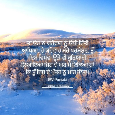 Picture 05 - 1 ਰਾਜਿਆਂ 17:20 PANIRV - ਤਾਂ ਉਸ ਨੇ ਯਹੋਵਾਹ - Bible Verse Picture