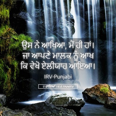 Picture 05 - 1 ਰਾਜਿਆਂ 18:8 PANIRV - ਉਸ ਨੇ ਆਖਿਆ, ਮੈਂ ਹੀ - Bible Verse Picture