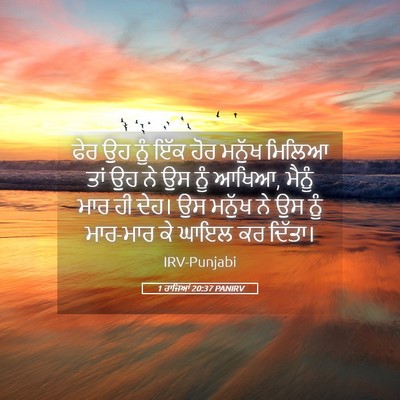 Picture 05 - 1 ਰਾਜਿਆਂ 20:37 PANIRV - ਫੇਰ ਉਹ ਨੂੰ ਇੱਕ ਹੋਰ - Bible Verse Picture